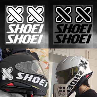适用头盔贴纸X符号93号SHOEI反光摩托车改装饰版画镜片拉花贴