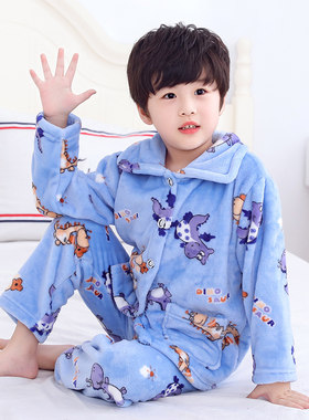 加厚珊瑚绒居家服奥特曼秋冬季