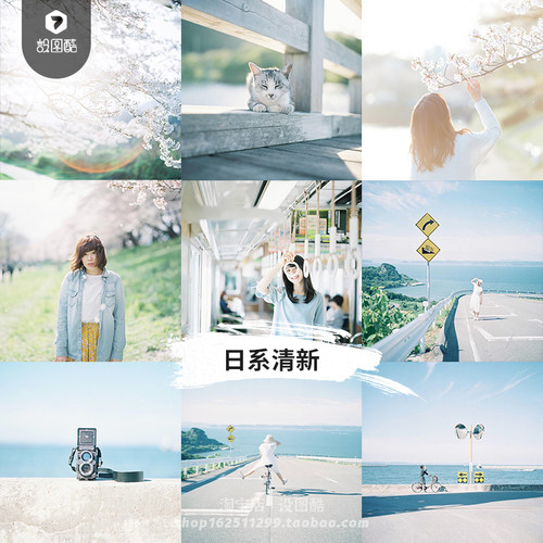日系Lr预设文艺小清新调色达芬奇LUT滤镜FCPX/PR/PS手机调色插件
