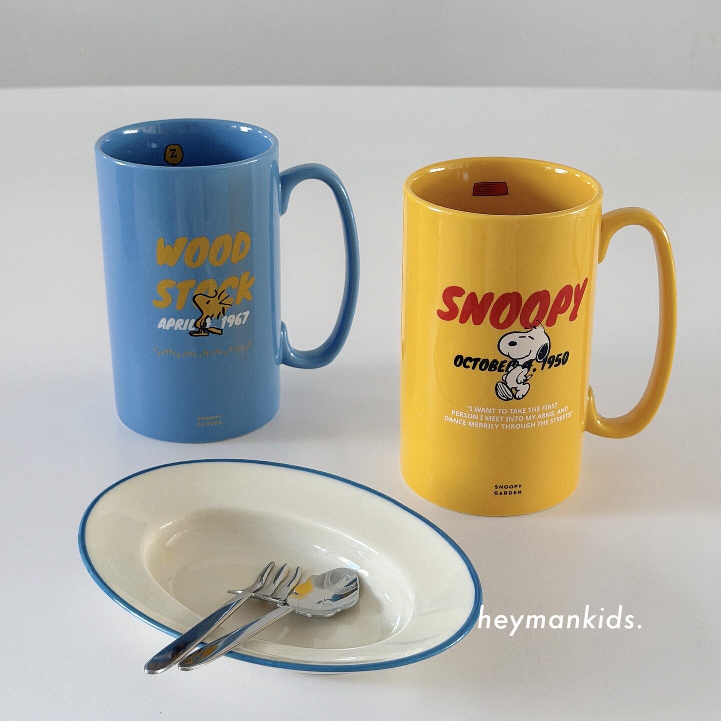 heymankids｜韩国snoopy漫画人物可爱有设计感彩色陶瓷马克杯高型