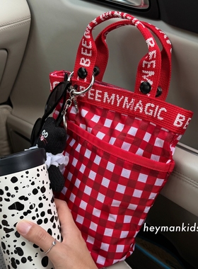 heymankids｜韩国beemymagic红格多分区手提包日常乖乖迷你托特包