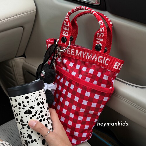 heymankids｜韩国beemymagic红格多分区手提包日常乖乖迷你托特包