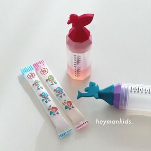 heymankids｜韩国製婴幼儿喂药器卡通硅胶吸嘴耐高温防呛喝药神器