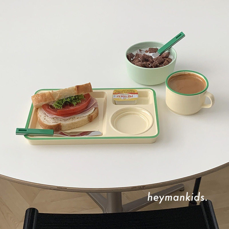 heymankids｜韩国awaken牛油果配色分格盘杯儿童成人一人食早餐盘