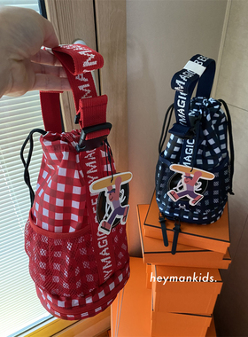 heymankids｜韩国beemymagic单肩圆形抽绳高尔夫球包外出手拎袋