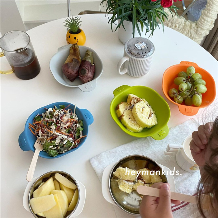 韩国HARIBO儿童彩色碗4只装耐摔