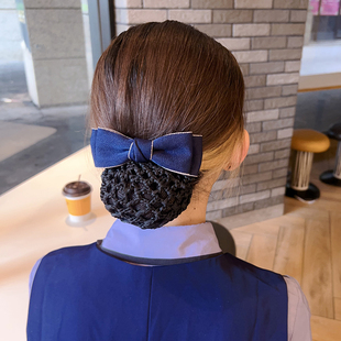 头花女职业上班蝴蝶结发夹银行酒店服务员工作盘发网兜护士头饰