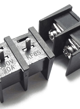 KF65 2P3P4P 间距11MM 300V 30A 栅栏式 大电流 接线端子 黑色