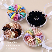 儿童弹力不伤发橡皮筋发圈60根装 女童扎头发头绳小皮筋宝宝发绳