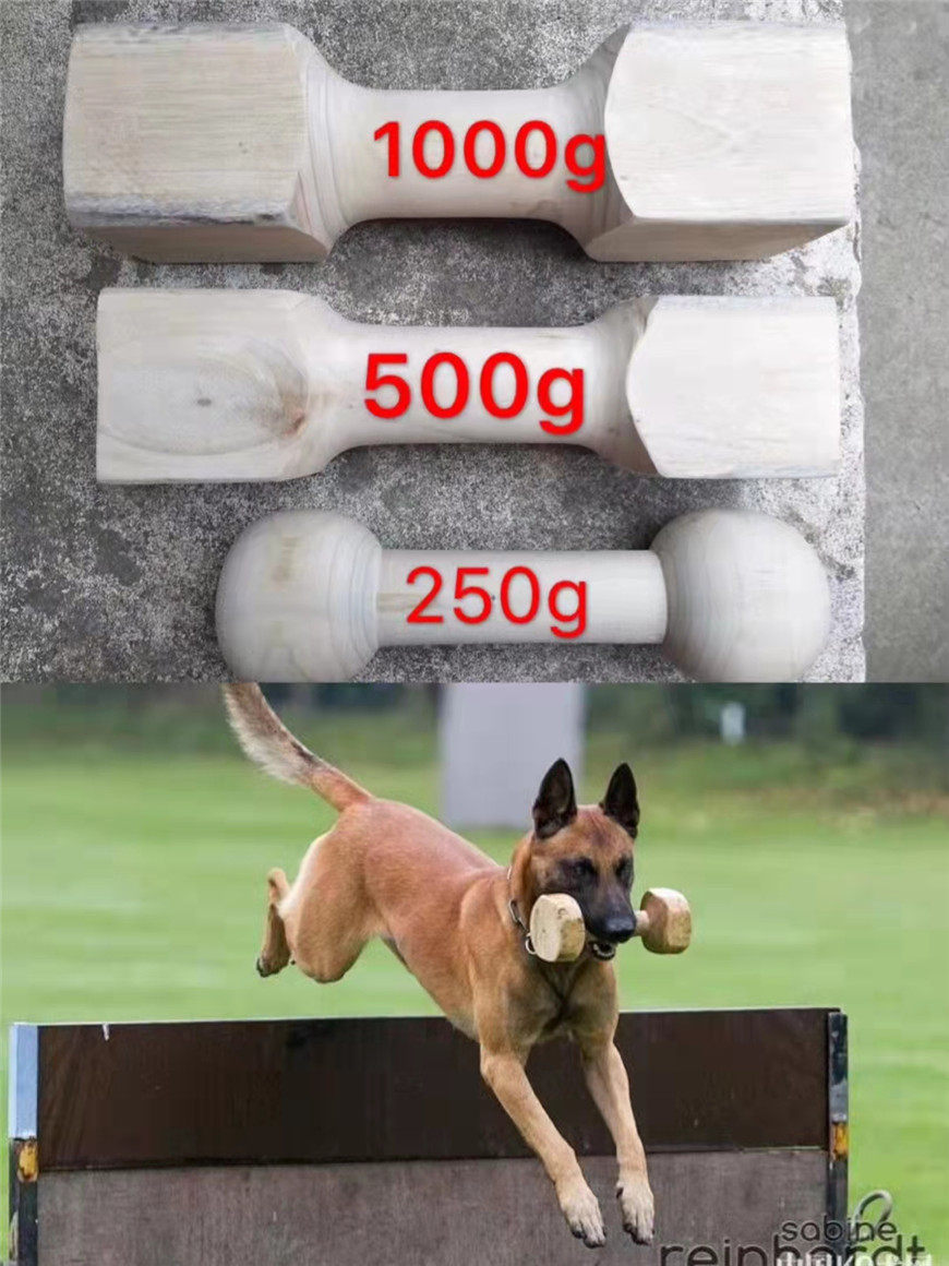 训犬木哑铃 消防搜救犬 警犬训练 军犬抛掷衔取用品 圆头方头订做