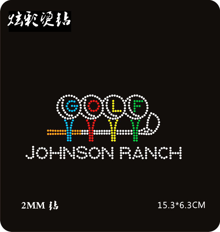 烫图厂烫钻图案贴 衣服装饰辅料配件diy水钻新款胸前时尚五环烫钻