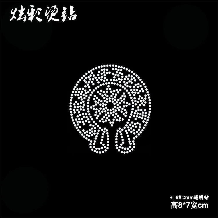 正品韩进口烫钻烫图 T恤羊绒衫贴钻烫图DIY服饰配件 潮牌 2590