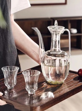 新中式玻璃执壶仿宋贵妃泡茶器茶壶绿茶专用茶具耐热杯子水壶套装