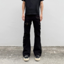 海王日记绑带裤美式ro小众vibe显瘦微喇长裤设计多口袋工装长裤子