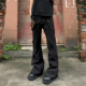 子 长裤 海王日记高个子190欧美铆钉分割解构修身 微喇叭西裤