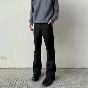 海王日记微喇dk西裤cleanfit黑色微喇成人礼西装裤显高显瘦