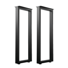 铁艺桌腿支架岩板办公桌子腿底座餐桌脚金属茶几桌架书桌脚架定制