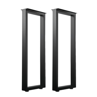 铁艺桌腿支架岩板办公桌子腿底座餐桌脚金属茶几桌架书桌脚架定制