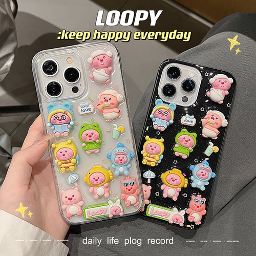 卡通loopy露比海狸小米滴胶软壳