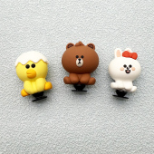 扣沙滩鞋 3D立体洞洞鞋 饰diy鞋 花云朵泡芙小熊兔装 配件 立体配饰鞋