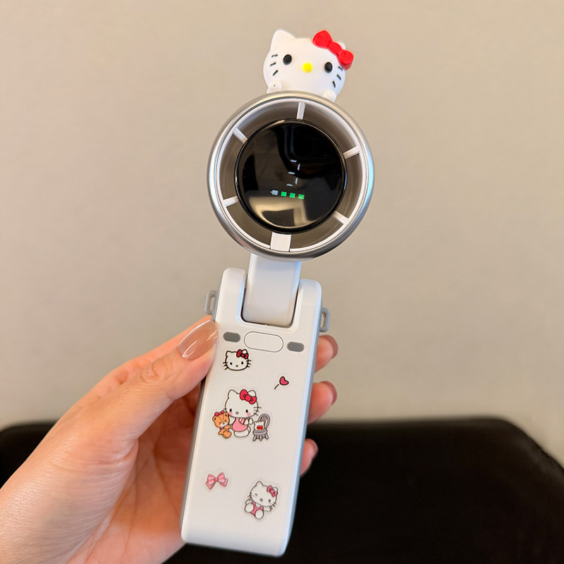 可爱猫咪哦涡轮风扇学生手持小型usb风扇随身户外便携挂脖电风扇