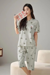 思比尔春夏新款女装居套头短袖短裤系列家居可外出穿着圆领