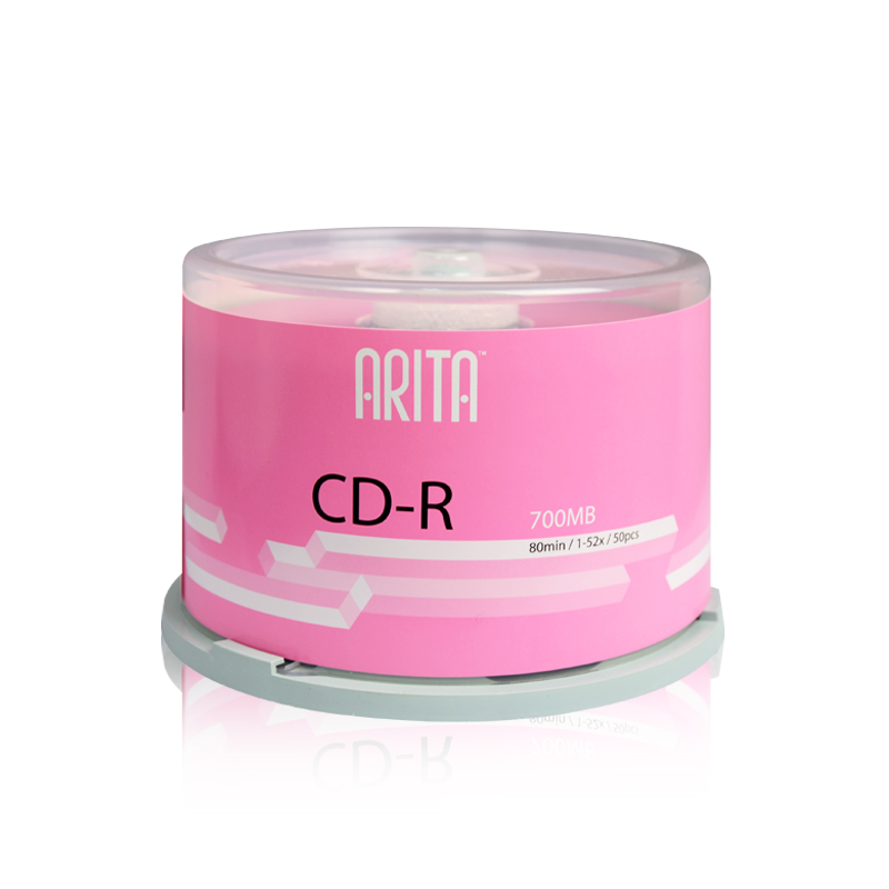 正品铼德E时代桶装空白光盘CD-R52速700MCD刻录盘音乐光盘50片桶装