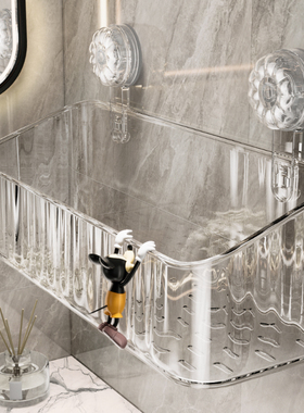 吸盘置物架免打孔卫生间厕所洗手洗漱台浴室壁挂式墙上收纳盒架子