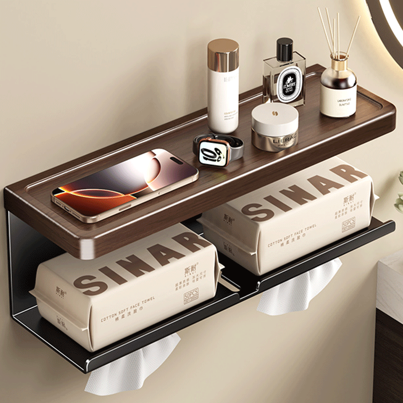 卫生间厕所抽纸盒洗手间置物架