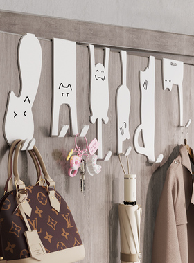 门后挂钩置物架免打孔厨房柜门墙上壁挂衣架收纳衣服帽子钥匙神器