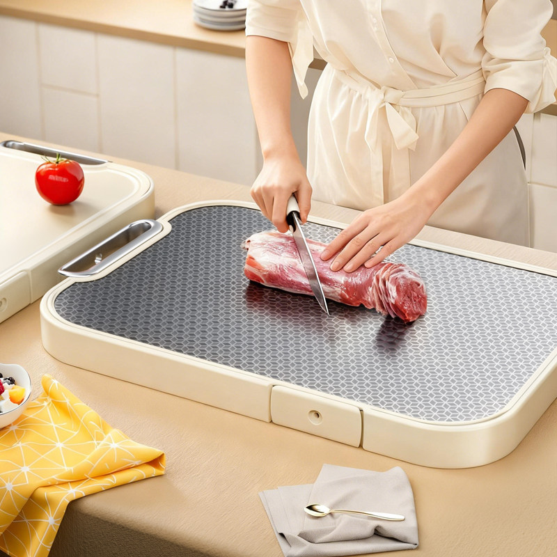 小麦秸秆菜板防霉抗菌家用食品级不锈钢水果砧板厨房专用案板刀板