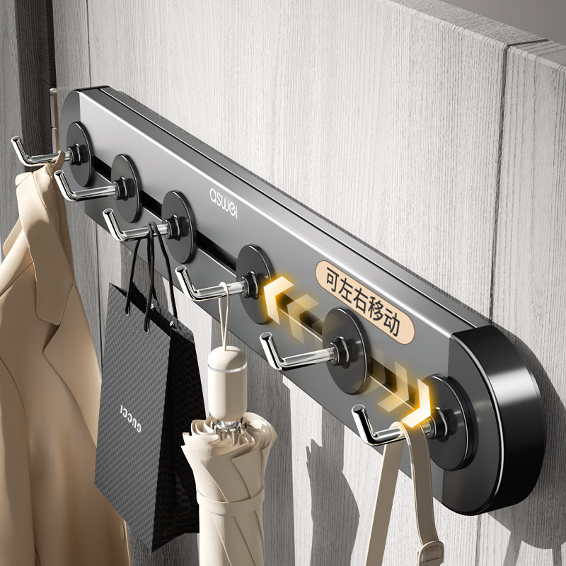 吸盘门后挂钩强力粘胶免打孔强力承重置物架钩子入户门挂衣架收纳