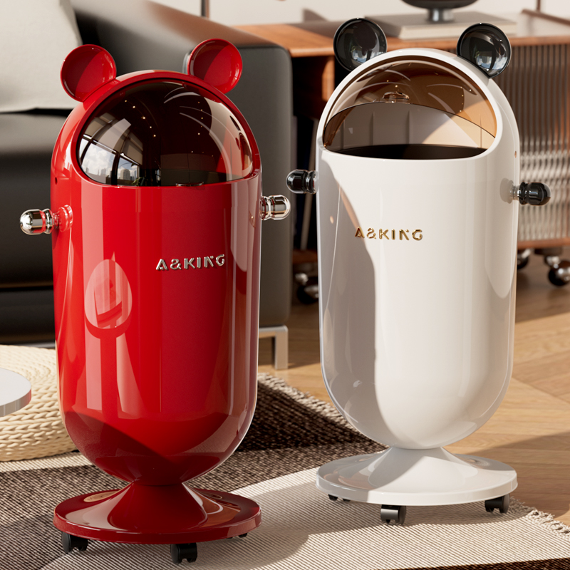 【店长推荐】带轮可移动垃圾桶