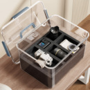 相机防潮箱镜头收纳保温除湿密封箱干燥剂专用防潮盒相机包微单便携防尘盒单反数码 相机密封防尘恒温箱湿度计