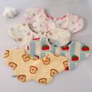 韩国同款花瓣婴儿口水巾旋转双面戴纯棉吸水新生儿围嘴儿童口水兜