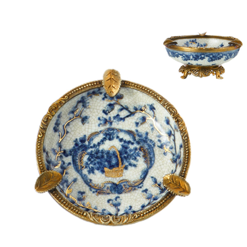 欧美式烟灰缸 法式奢华复古典烟碟 别墅办公桌面餐桌茶几装饰摆件