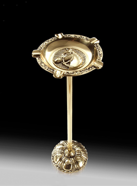 意法式欧美落地烟灰缸黄铜摆件