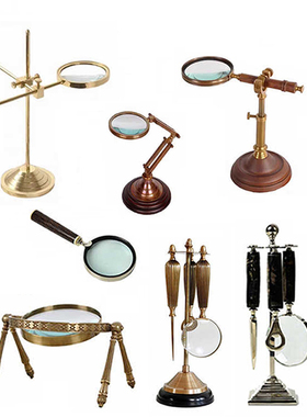 欧式放大镜书房桌摆件