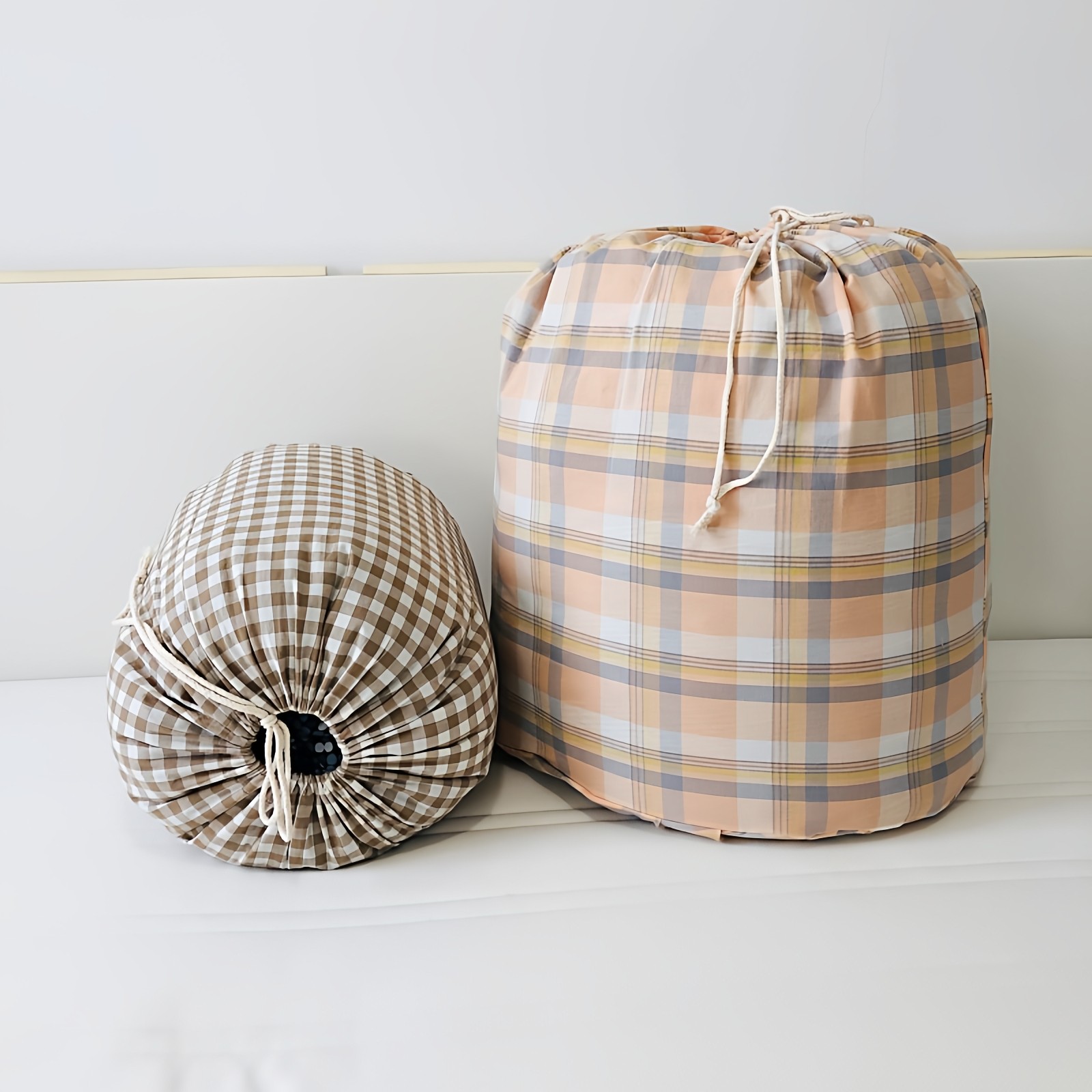 水洗棉材质束口袋家用衣柜卧室日式装棉被子衣服收纳储物抽绳大袋,收纳整理,被子防尘袋,淘宝优惠券,粉丝福利购,淘宝优惠卷