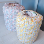 被子衣物储物布袋 换季 2025新款 单层纯棉抽绳束口袋家用卧室衣柜装