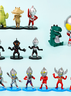 奥特M蛋糕装饰摆件男孩变形扭蛋超人打怪兽恐龙儿童生日蛋糕配件