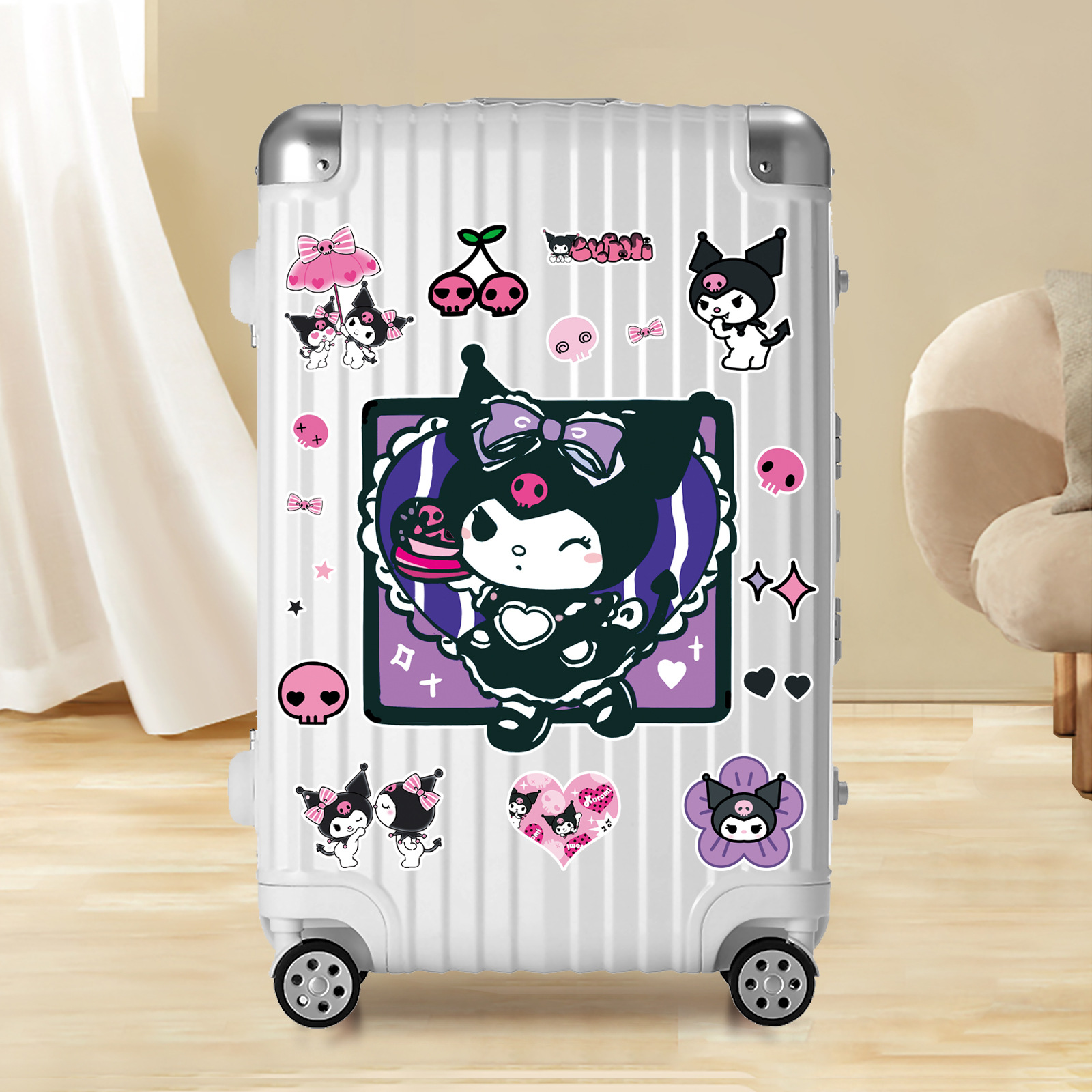 卡通全贴行李箱贴纸可爱造型防水耐磨适用拉杆箱汽车墙壁多场景
