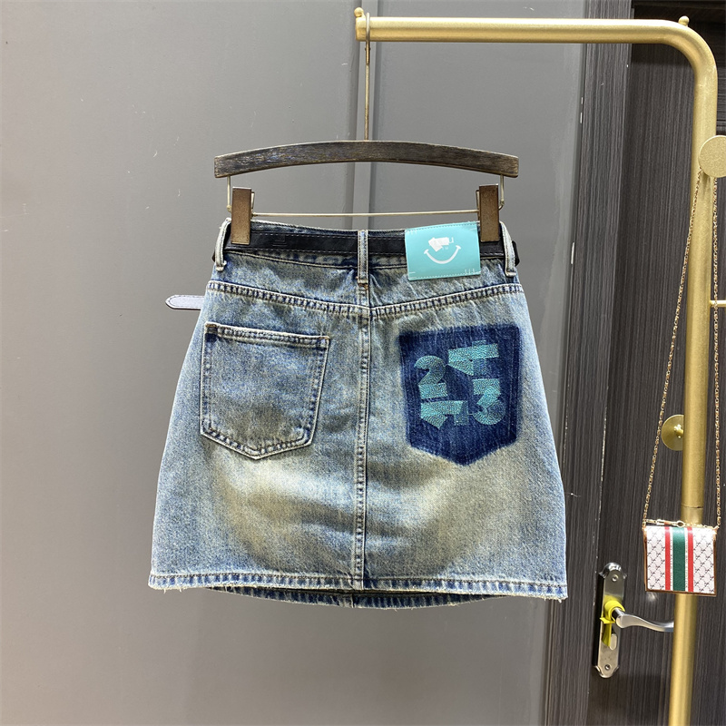 高腰牛仔半身裙包臀裙