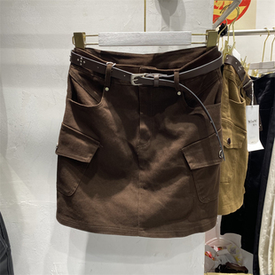 【特价清仓】韩版百搭休闲包臀短裙高腰A字裙显瘦工装半身裙女