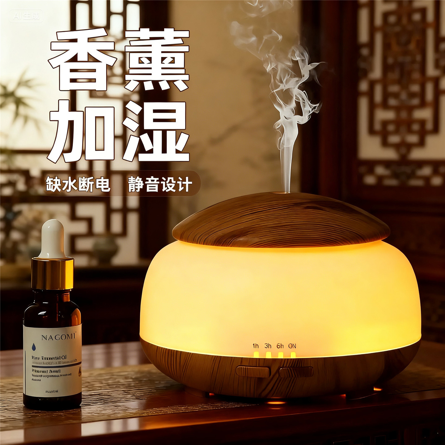 香薰机精油专用雾化酒店商用熏香超声波加湿器家用静音卧室香薰灯