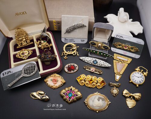VINTAGE1928古典一字胸针品牌粉