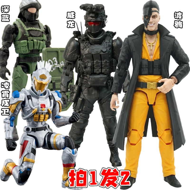 新品三角洲行动渡鸦3D手办超可动关节人偶威龙凌霄戍卫红狼玩具图片