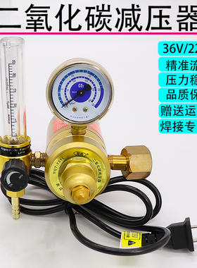 二氧化碳减压表节能省气减压阀36V/220V混合气体电加热C02压力表