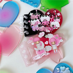 古卡书咕咔书咕卡本子樱花爱心活页本亚克力渐变咕盘挂件钥匙扣