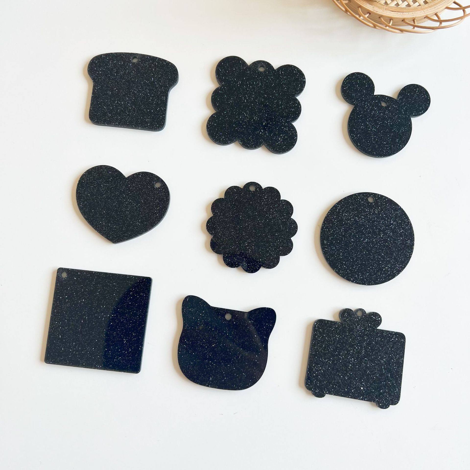 咕盘卡大号咕卡盘盘超大尺寸新款异型咕盘黑色闪粉估卡爱豆挂件